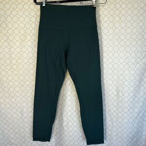 Lulu lemon Green High-Waisted ribbed Leggings